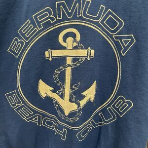 Vintage‎ Capital Sweatshirt Men Large Blue Bermuda Beach Club Made In Bermuda